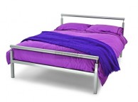 Metal Beds Stafford 4ft 6 (135cm) Double Silver Metal Bed Frame Thumbnail