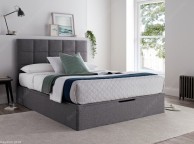 Kaydian Whitburn 5ft Kingsize Mid Grey Fabric Ottoman Storage Bed Thumbnail