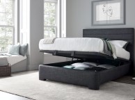 Kaydian Appleby 4ft6 Double Slate Grey Fabric Ottoman Storage Bed Thumbnail