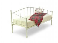 Metal Beds Paris 3ft (90cm) Single White Metal Day Bed Thumbnail