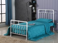 Metal Beds Pippa 3ft Single White Metal Bed Frame Thumbnail