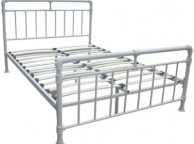 Metal Beds Pippa 4ft6 Double White Metal Bed Frame Thumbnail