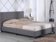Metal Beds New York 4ft6 Double Grey Fabric Bed Frame Thumbnail