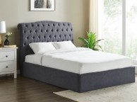 Limelight Rosa 4ft6 Double Dark Grey Fabric Ottoman Bed Frame Thumbnail