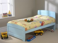 Friendship Mill Rainbow Blue 3ft by 5ft9 SHORT Single Wooden Bed Frame Thumbnail