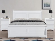 Sweet Dreams Robin 5ft Kingsize White Wooden Ottoman Bed Frame Thumbnail