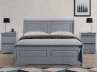 Sweet Dreams Robin 5ft Kingsize Grey Wooden Ottoman Bed Frame Thumbnail