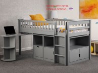 Sweet Dreams Logan Midsleeper Bed In Grey Thumbnail