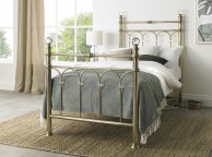 Bentley Designs Krystal 3ft Single Champagne Brass Finish Metal Bed Frame Thumbnail