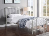 Sleep Design Belmont 3ft Single White Metal Bed Frame Thumbnail