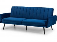 Julian Bowen Afina Sofa Bed In Blue Velvet Thumbnail