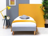 Sleep Design Edworth 3ft Single Grey Fabric Platform Bed Frame Thumbnail