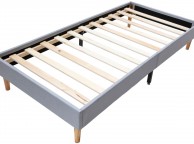 Sleep Design Edworth 3ft Single Grey Fabric Platform Bed Frame Thumbnail