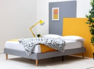 Sleep Design Edworth 4ft Small Double Grey Fabric Platform Bed Frame Thumbnail