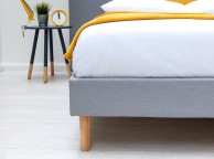 Sleep Design Edworth 4ft6 Double Grey Fabric Platform Bed Frame Thumbnail