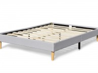 Sleep Design Edworth 4ft6 Double Grey Fabric Platform Bed Frame Thumbnail