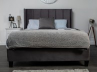 Flair Furnishings Varee 5ft Kingsize Grey Velvet Fabric Bed Frame Thumbnail