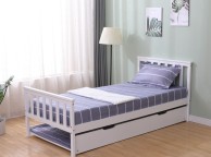 Flair Furnishings Larysa 3ft Single White Wooden Guest Bed Frame Thumbnail