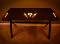 Flair Furnishings Power D Glass Top LED Gaming Desk Thumbnail