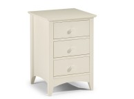 Julian Bowen Cameo Stone White 3 Drawer Bedside Thumbnail