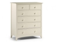 Julian Bowen Cameo Stone White 4 + 2 Drawer Chest Thumbnail