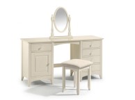 Julian Bowen Cameo Stone White Twin Pedestal Dressing Table Thumbnail