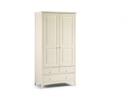 Julian Bowen Cameo Stone White 2 Door Combination Wardrobe Thumbnail