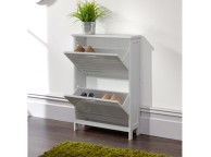 GFW Bergen Two Tier Shoe Cabinet in Grey Thumbnail