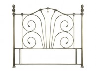 Serene Jessica 4ft6 Double Brass Metal Headboard Thumbnail