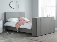 Birlea Plaza 5ft Kingsize Grey Fabric TV Bed Frame Thumbnail