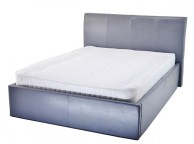Metal Beds Chameleon 3ft (90cm) Single Grey Faux Leather Ottoman Bed Frame Thumbnail