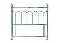 Bentley Designs Krystal 4ft6 Double Antique Nickel Finish Metal Headboard Thumbnail