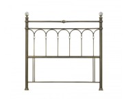 Bentley Designs Krystal 4ft6 Double Antique Brass Finish Metal Headboard Thumbnail