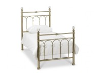 Bentley Designs Krystal 3ft Single Champagne Brass Finish Metal Bed Frame Thumbnail