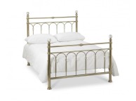 Bentley Designs Krystal 5ft Kingsize Champagne Brass Finish Metal Bed Frame Thumbnail