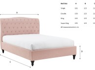 Limelight Rosa 6ft Super Kingsize Pink Fabric Bed Frame Thumbnail