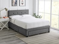 Limelight Florence 5ft Kingsize Grey Fabric Bed Frame With Drawers Thumbnail
