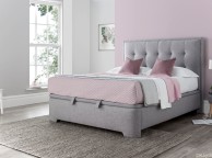 Kaydian Falstone 5ft Kingsize Marbella Grey Fabric Ottoman Storage Bed Thumbnail