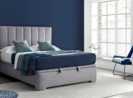 Kaydian Medburn 4ft6 Double Marbella Grey Fabric Ottoman Storage Bed Thumbnail