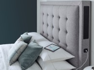 Kaydian Titan 6ft Super Kingsize Marbella Grey Fabric Media Bed Thumbnail