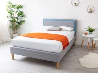 Sleep Design Ludlow 4ft Small Double Light Grey Linen Bed Frame With LED Lights Thumbnail