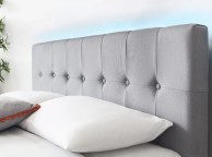 Sleep Design Torton 4ft Small Double Ligth Grey Linen Bed Frame Thumbnail
