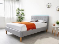 Sleep Design Torton 4ft Small Double Ligth Grey Linen Bed Frame Thumbnail