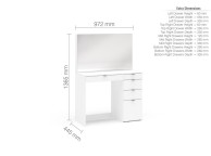 Birlea Ava White Dressing Table With Mirror Thumbnail