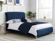 Birlea Brompton 5ft Kingsize Blue Fabric Bed Frame Thumbnail