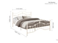 Birlea Canterbury 4ft6 Double Cream Metal Bed Frame Thumbnail