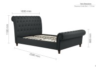 Birlea Castello 5ft Kingsize Charcoal Fabric Bed Frame Thumbnail