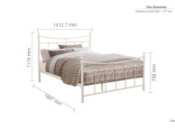 Birlea Emily 4ft6 Double Cream Metal Bed Frame Thumbnail