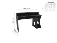 Birlea Enzo Black And Blue Gaming Desk Thumbnail