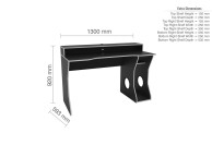 Birlea Enzo Black And Silver Gaming Desk Thumbnail